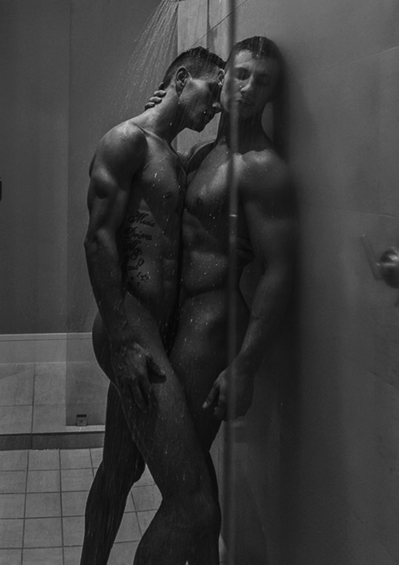 Men soweto in shower nude